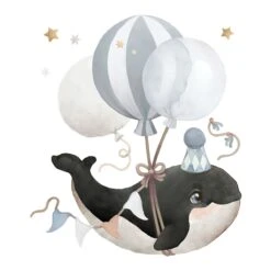 Grand Sticker Orque Et Ballons SELENE