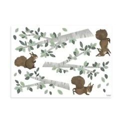 Stickers Muraux écureuils Et Branches KHARU