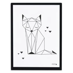 Affiche Encadrée Renard ORIGAMI