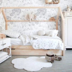 Tapis Nuage En Coton Blanc (67 X 100 Cm)