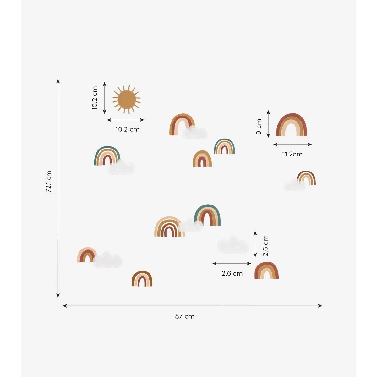 Stickers Muraux Jolis Arc-en-ciel SUNNY 4 Stickers Muraux Jolis Arc-en-ciel SUNNY – Image 4