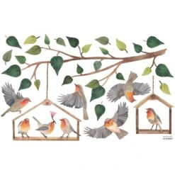 Stickers Muraux Branches Et Oiseaux QUEYRAN