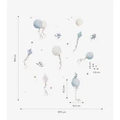 Stickers Muraux Ballons Et Cerfs-volants SELENE -Lilipinso Déco Soldes Boutique 45d41302bc6660a254284a4f255a28f5