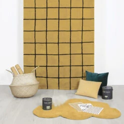 Tapis Nuage En Coton Jaune Moutarde (67 X 100 Cm) -Lilipinso Déco Soldes Boutique 5