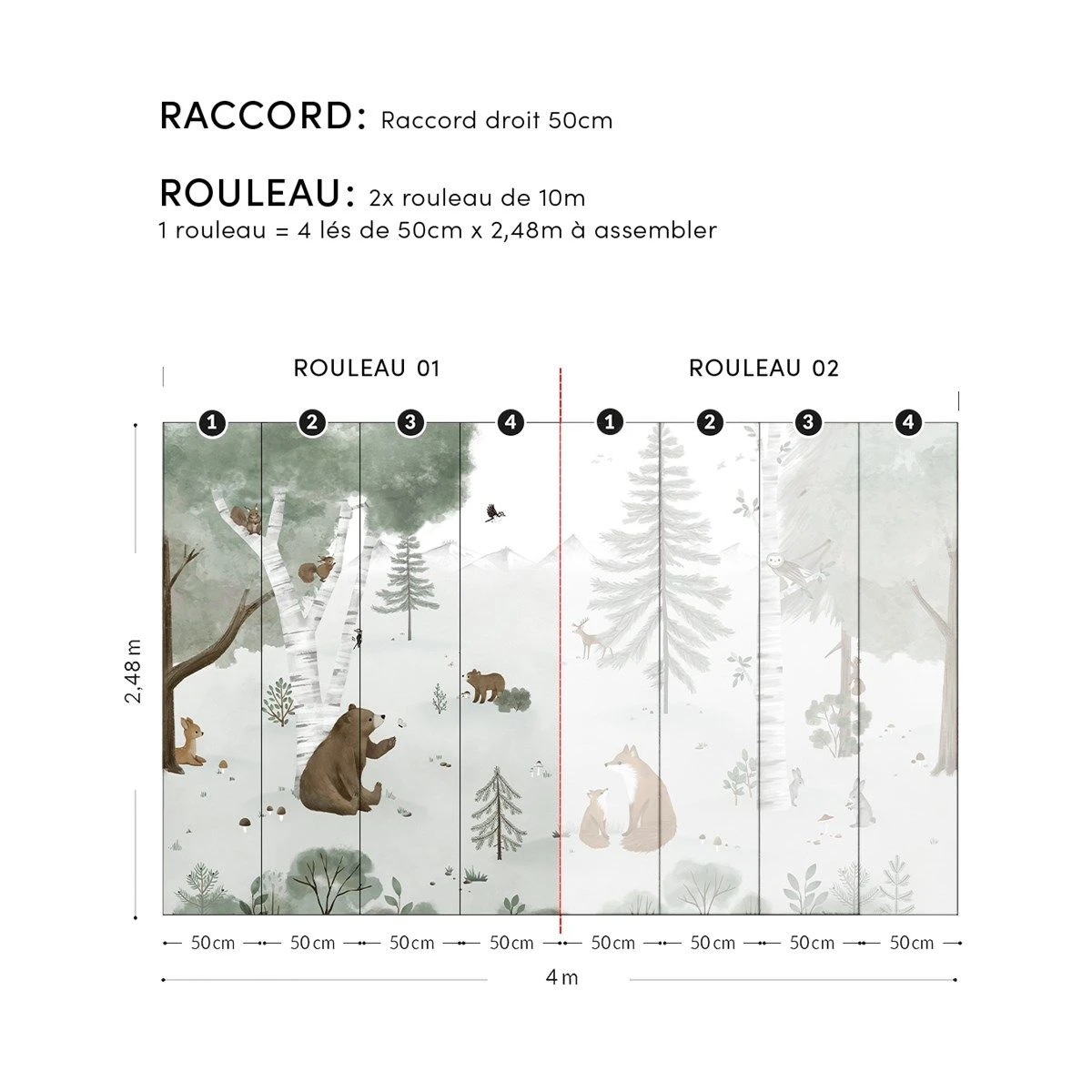 Papier Peint Panoramique Forêt Et Animaux KHARU 4 Papier Peint Panoramique Forêt Et Animaux KHARU – Image 4