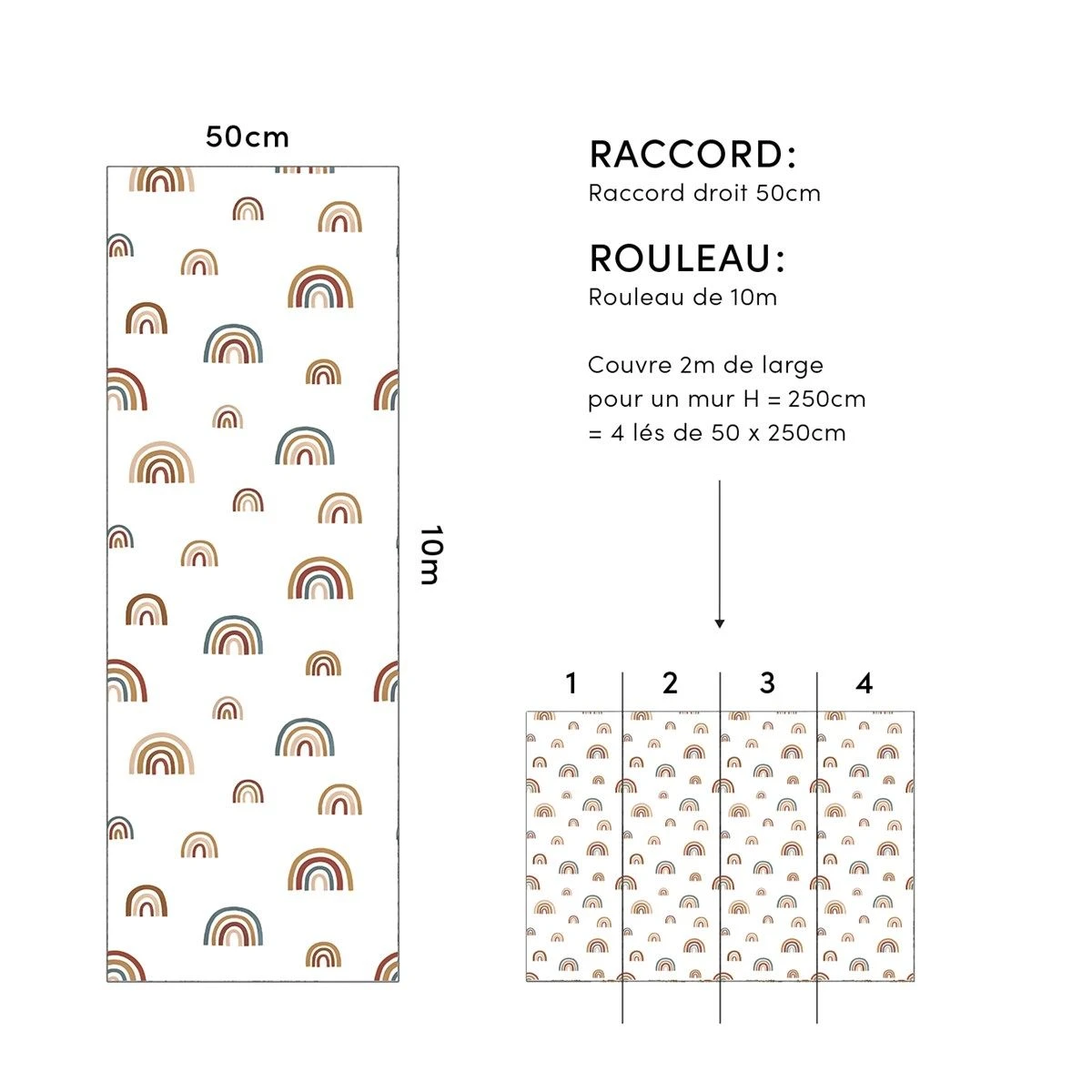Papier Peint Enfant Motif Arc-en-ciel SUNNY 5 Papier Peint Enfant Motif Arc-en-ciel SUNNY – Image 5