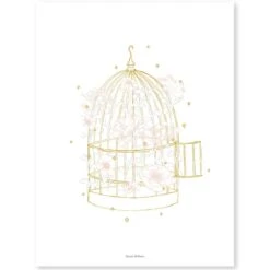 Affiche Cage Et Fleurs BOTANY