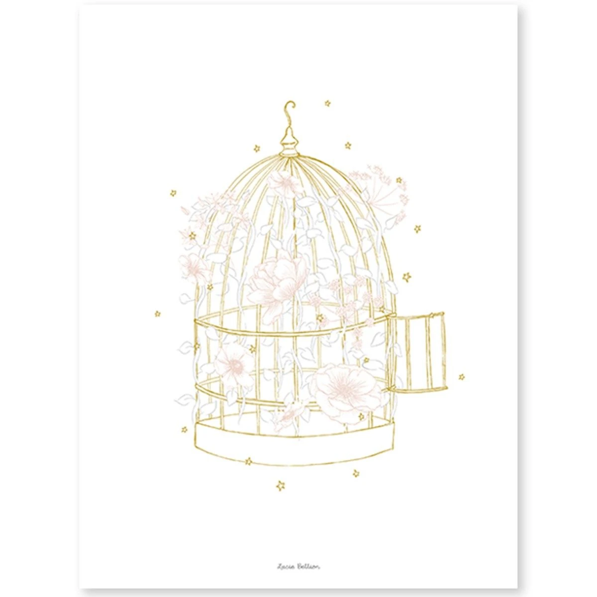 Affiche Cage Et Fleurs BOTANY 1 Affiche Cage Et Fleurs BOTANY