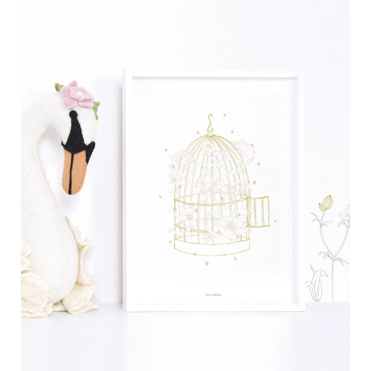 Affiche Cage Et Fleurs BOTANY 2 Affiche Cage Et Fleurs BOTANY – Image 2