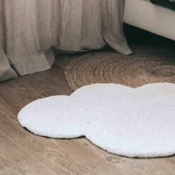 Tapis Nuage En Coton Blanc (67 X 100 Cm) -Lilipinso Déco Soldes Boutique 8 1