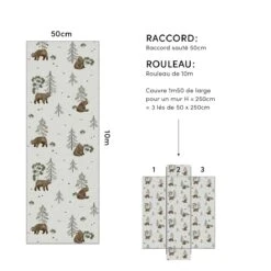 Papier Peint Enfant Motif Ours Et Montagne KHARU -Lilipinso Déco Soldes Boutique 8947c9563ce35b38888a16271b1e5683