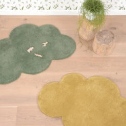 Tapis Nuage En Coton Jaune Moutarde (67 X 100 Cm) -Lilipinso Déco Soldes Boutique 9