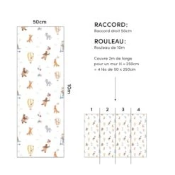 Papier Peint Enfant Motif Animaux Et Montgolfières GENTLE FRIENDS -Lilipinso Déco Soldes Boutique 936356f87145f83656e41bddb4d605b4
