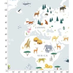 Papier Peint Panoramique Mappemonde Animaux LIVING EARTH -Lilipinso Déco Soldes Boutique 937eed7b0ac4fa9c89f324f1566e28cd