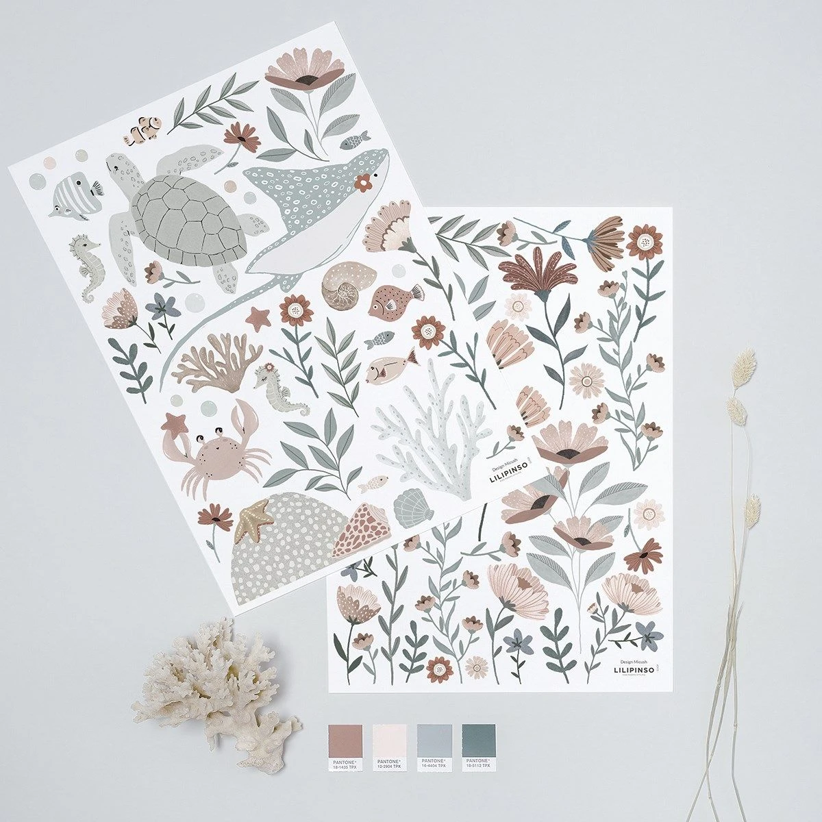 Stickers Muraux Fleurs OCEAN FIELD 3 Stickers Muraux Fleurs OCEAN FIELD – Image 3