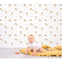 Papier Peint Intissé Faon Vintage FOREST -Lilipinso Déco Soldes Boutique 9d479e6716bd5ad76edda4e559804953