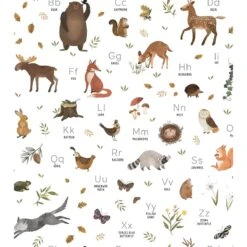 Papier Peint Enfant Motif Abécédaire Forêt NORWOOD