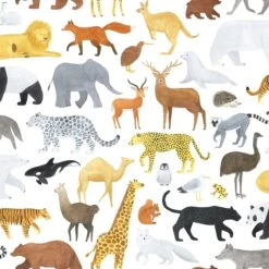 Papier Peint Enfant Motif Animaux LIVING EARTH
