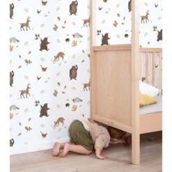 Papier Peint Enfant Motif Les Amis De La Forêt NORWOOD -Lilipinso Déco Soldes Boutique a24c9ffa58a754048d1303d09d719180