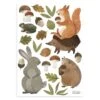 Stickers Muraux Forêt : Lapin Hérisson écureuil NORWOOD