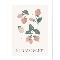 Affiche Fraise Strawberry (30 X 40 Cm)
