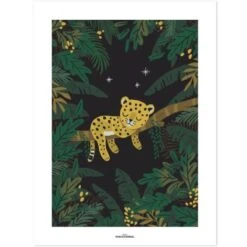 Affiche Jungle Night Petit Guépard (30 X 40 Cm)
