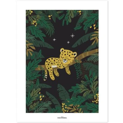 Affiche Jungle Night Petit Guépard (30 X 40 Cm) 1 Affiche Jungle Night Petit Guépard (30 X 40 Cm)