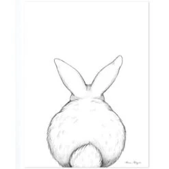 Affiche Lapin De Dos (30 X 40 Cm)