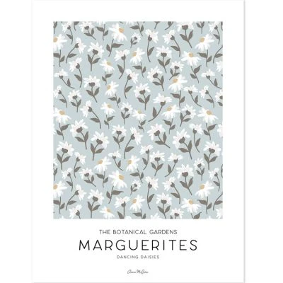 Affiche Marguerites Bleu Clair (30 X 40 Cm) 1 Affiche Marguerites Bleu Clair (30 X 40 Cm)