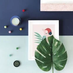 Affiche Perroquet Rose (30 X 40 Cm) -Lilipinso Déco Soldes Boutique affiche perroquet rose 30 x 40 cm 3