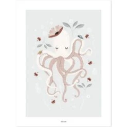 Affiche Pieuvre Lady Octopus (30 X 40 Cm)
