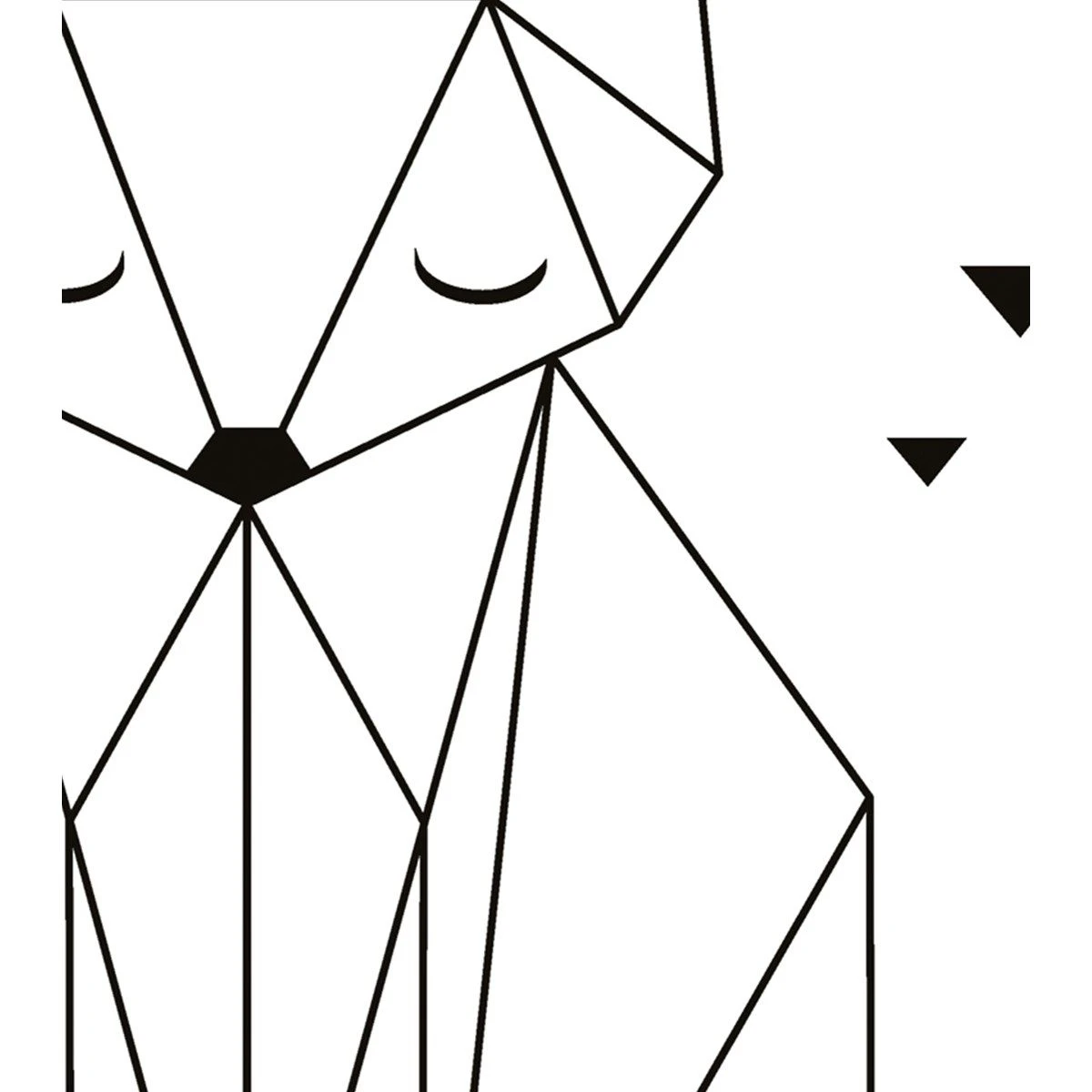 Affiche Encadrée Renard ORIGAMI 2 Affiche Encadrée Renard ORIGAMI – Image 2