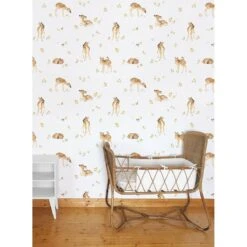 Papier Peint Intissé Faon Vintage FOREST -Lilipinso Déco Soldes Boutique bd7c119f878f4284647f5753286f7415