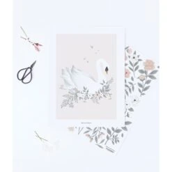 Affiche Cygne Style Romantique GRACE -Lilipinso Déco Soldes Boutique bf26799e072f96f8b2421385a901b875
