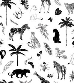Papier Peint Black Majik Lilipinso (50cm X 10m) 15 Papier Peint Black Majik Lilipinso (50cm X 10m) -Lilipinso Déco Soldes Boutique black majik papier peint enfant motif animaux de la savane