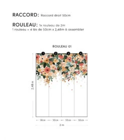 Papier Peint Décor Lush Flowers Lilipinso (200 X 248 Cm) -Lilipinso Déco Soldes Boutique bloem papier peint panoramique grandes fleurs 1 1