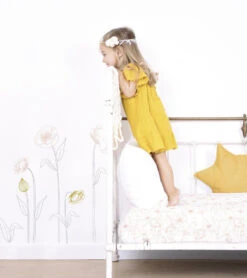 Grand Sticker Botany Lilipinso -Lilipinso Déco Soldes Boutique botany grands stickers grandes fleurs rose et ocre 3 1