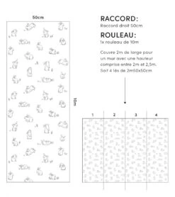 Papier Peint Bunny Lilipinso (50cm X 10m) -Lilipinso Déco Soldes Boutique bunny papier peint enfant motif petits lapins 3 1