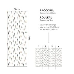 Papier Peint Enfant Motif Forêt De Sapin KHARU -Lilipinso Déco Soldes Boutique c1496c7d4e9997591cdd7392a40775c4