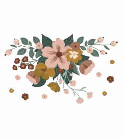 Sticker Capucine Lilipinso -Lilipinso Déco Soldes Boutique capucine grand sticker composition de fleurs