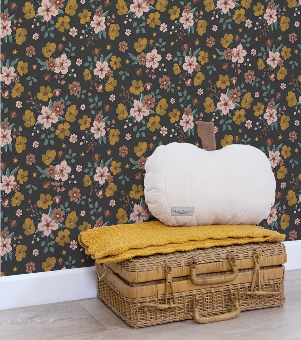 Papier Peint Capucine Motif Bouquet Lilipinso (50cm X 10m) 2 Papier Peint Capucine Motif Bouquet Lilipinso (50cm X 10m) – Image 2