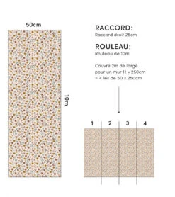Papier Peint Capucine Lilipinso (50cm X 10m) 14 Papier Peint Capucine Lilipinso (50cm X 10m) -Lilipinso Déco Soldes Boutique capucine papier peint enfant motif fleurs sur tige 2