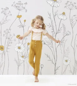 Papier Peint Chamomille Lilipinso (50cm X 10m) -Lilipinso Déco Soldes Boutique chamomile papier peint panoramique fleurs de camomille 1 1