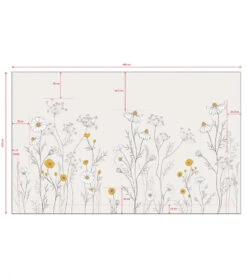 Papier Peint Chamomille Lilipinso (50cm X 10m) -Lilipinso Déco Soldes Boutique chamomile papier peint panoramique fleurs de camomille 3 1