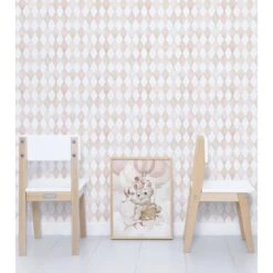 Papier Peint Enfant Motif Harlequin SELENE -Lilipinso Déco Soldes Boutique de1f15cabe2742e1383782380f827207