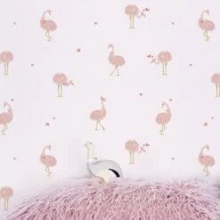 Papier Peint Intissé Autruches COQUETTE