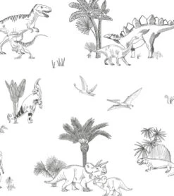 Papier Peint Dinosaurus Lilipinso (50cm X 10m) -Lilipinso Déco Soldes Boutique dinosaurus papier peint motif dinosaures