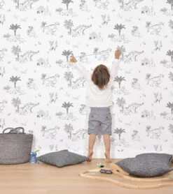 Papier Peint Dinosaurus Lilipinso (50cm X 10m) -Lilipinso Déco Soldes Boutique dinosaurus papier peint motif dinosaures 1