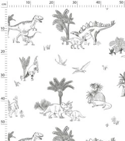 Papier Peint Dinosaurus Lilipinso (50cm X 10m) -Lilipinso Déco Soldes Boutique dinosaurus papier peint motif dinosaures 5