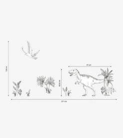 Stickers Muraux Dinosaure Lilipinso 8 Stickers Muraux Dinosaure Lilipinso -Lilipinso Déco Soldes Boutique dinosaurus stickers muraux dinosaure t rex pteranodon et palmier 3